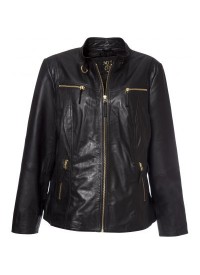 No 1 By Ox Biker jacket with gold zip