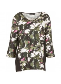 Handberg Bluse grønt print Handberg Bluse grønt print