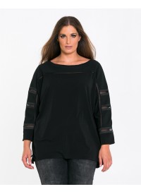 MAT Sort Bluse med mesh MAT Sort Bluse med mesh