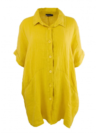 Boheme gul hør skjorte