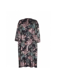 Gozzip Lang Cardigan blomstret Gozzip Lang Cardigan Sort
